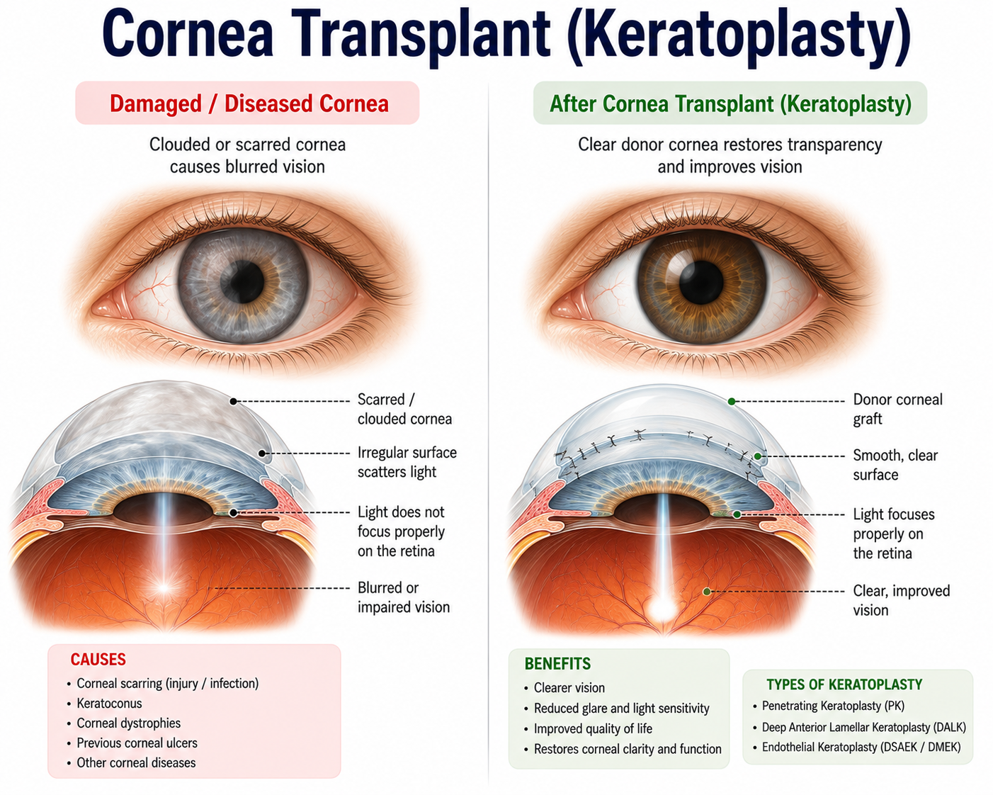 Cornea Transplant (Keratoplasty) — anatomy diagram